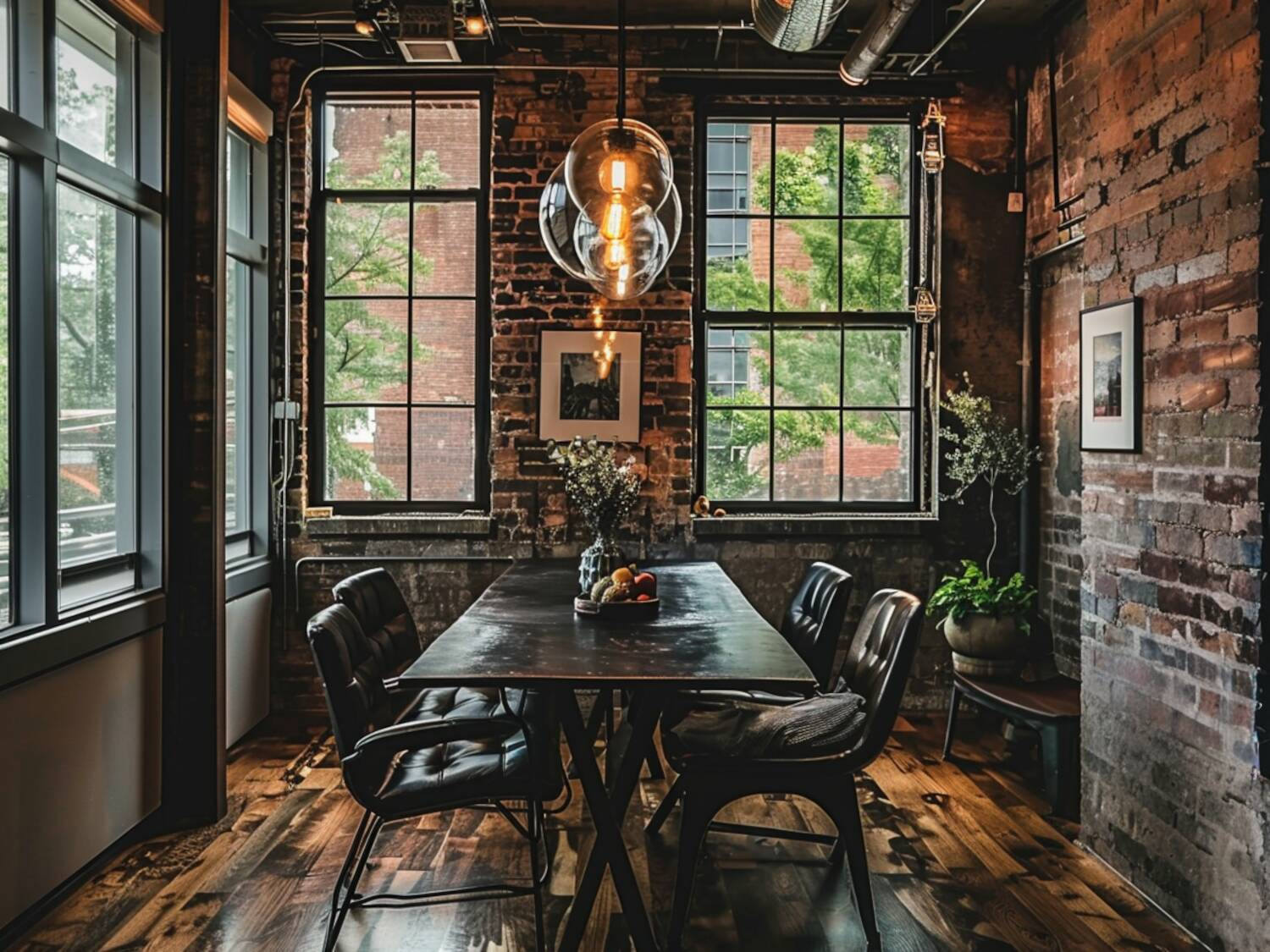 10 inspiracji na industrialne wnętrza z wykorzystaniem ciemnych kolorów.