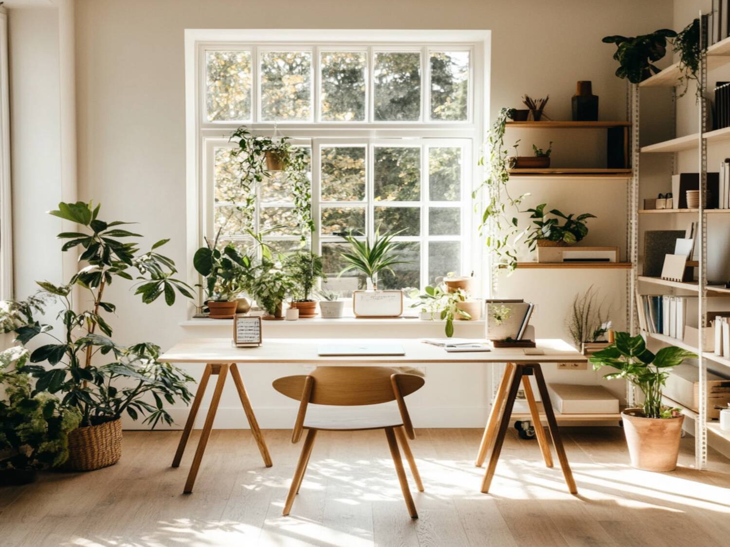 10 inspiracji na urządzenie przestrzeni biurowej w stylu skandynawskim z naturalnym światłem