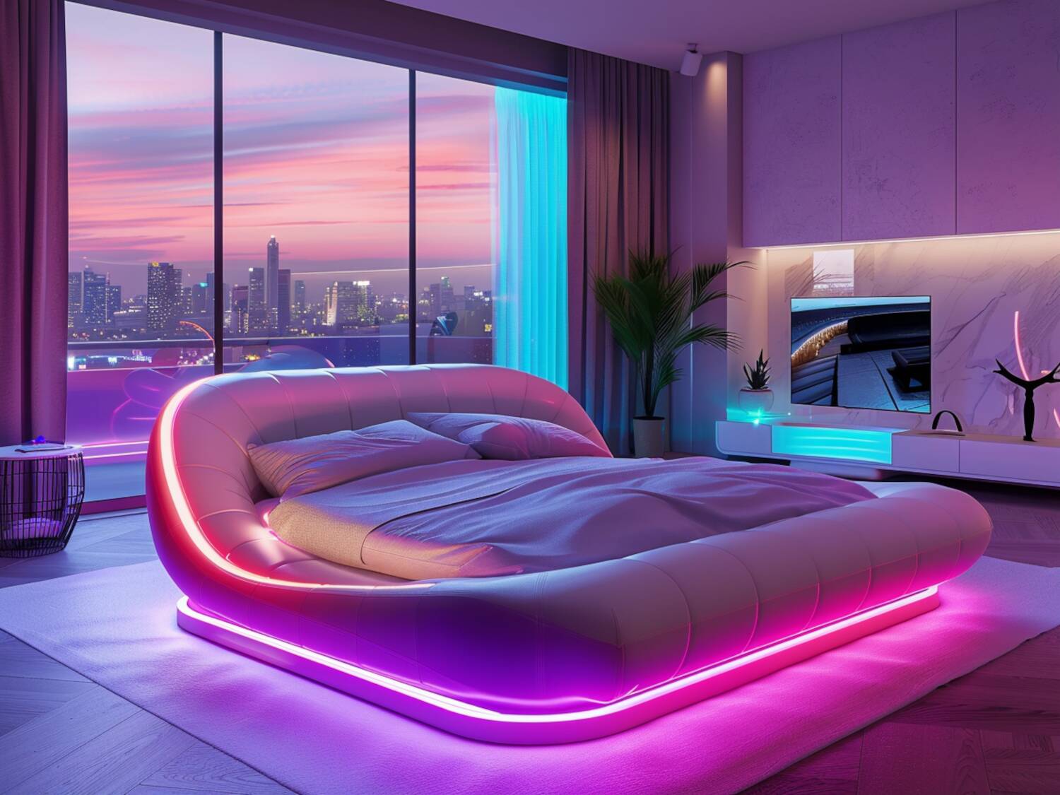 Najlepsze łóżka z wbudowanym oświetleniem LED.