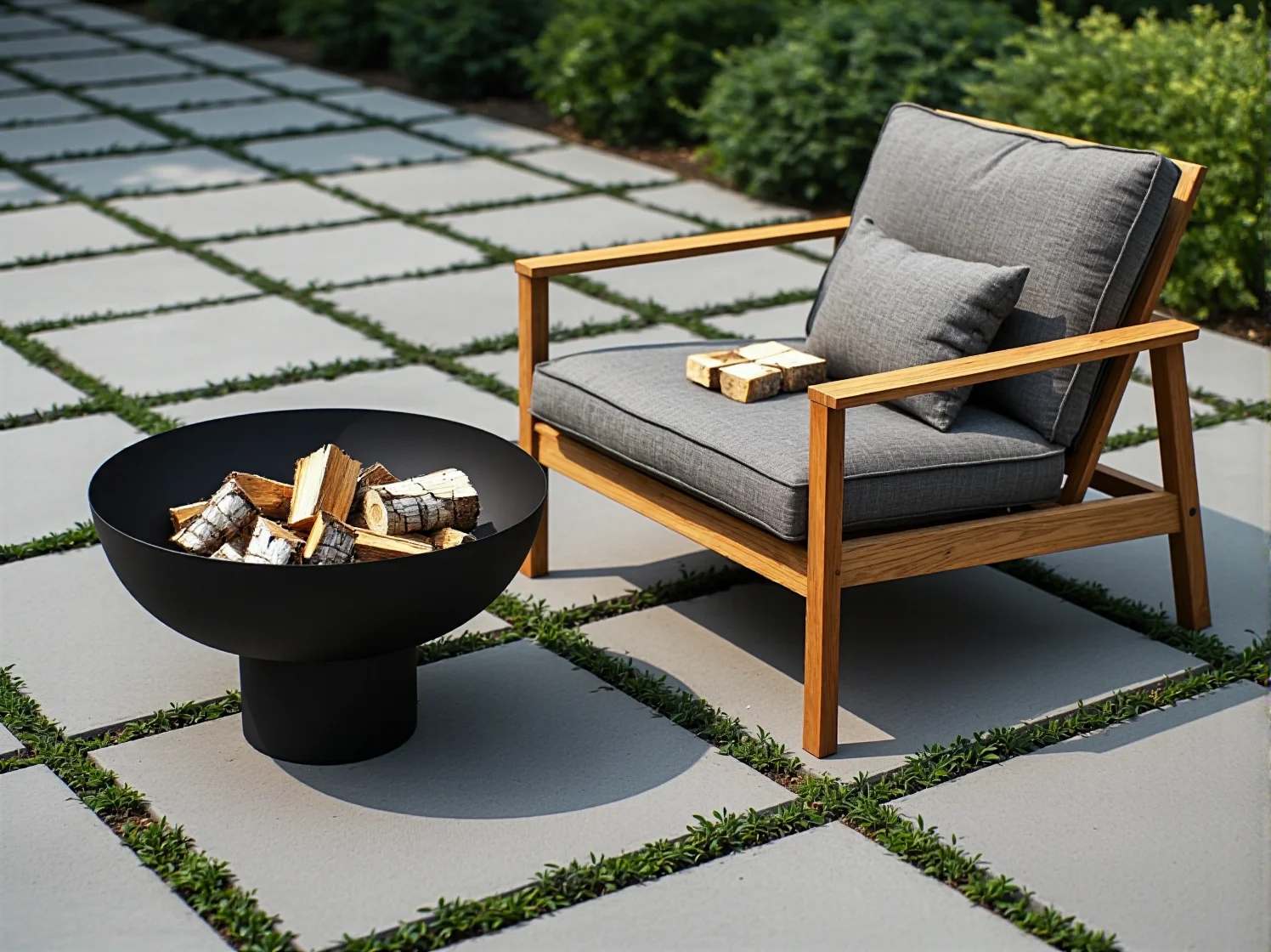 Bezpieczne palenisko ogrodowe wykonane z kamienia naturalnego