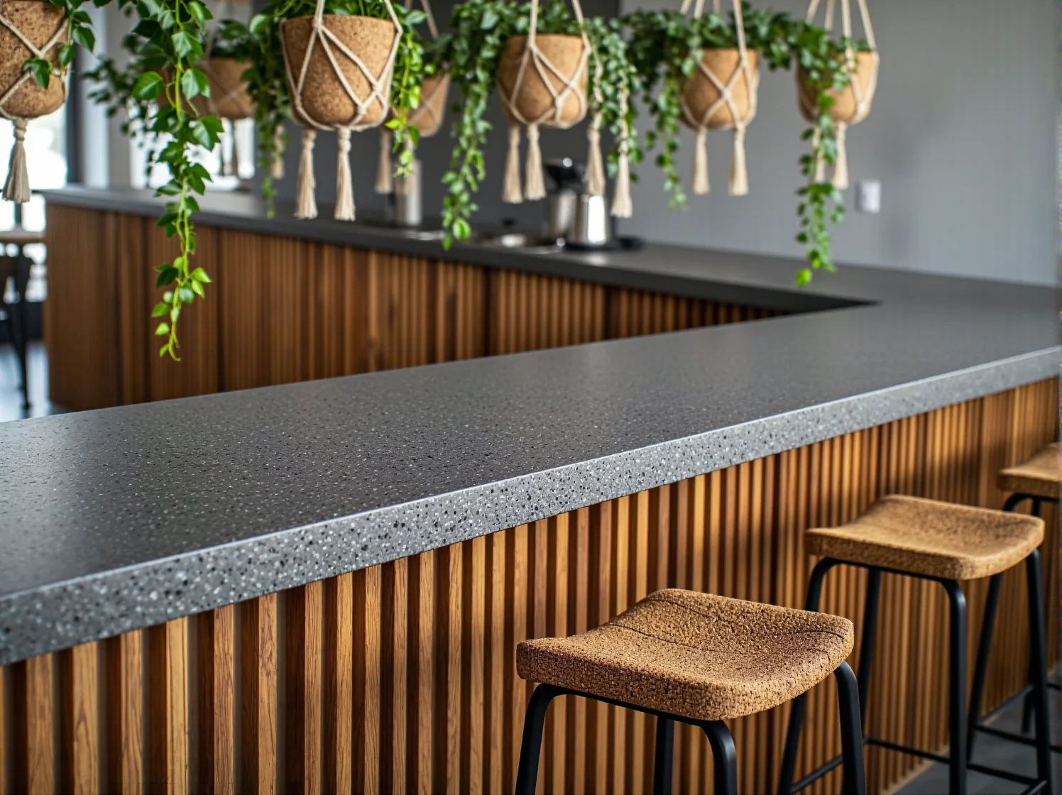 Niezapomniane wnętrze kawiarni z designerskimi meblami z drewna