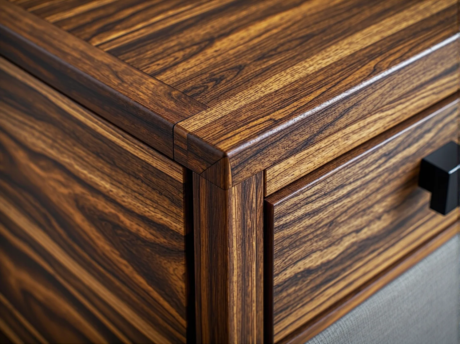 Bezpieczne dla alergików łóżko z litego drewna w przytulnej sypialni