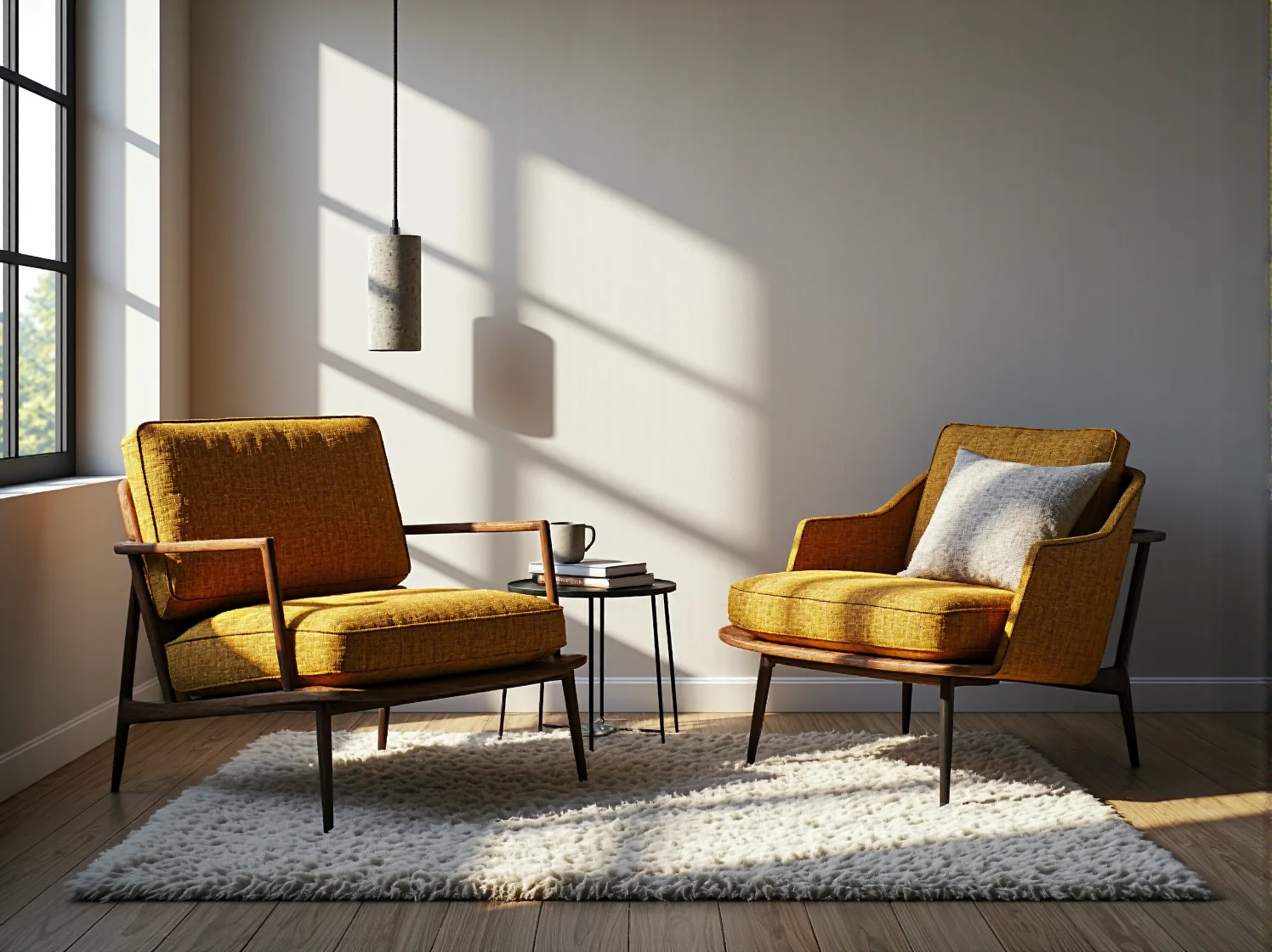 Nowoczesne oświetlenie skandynawskie w przytulnym wnętrzu