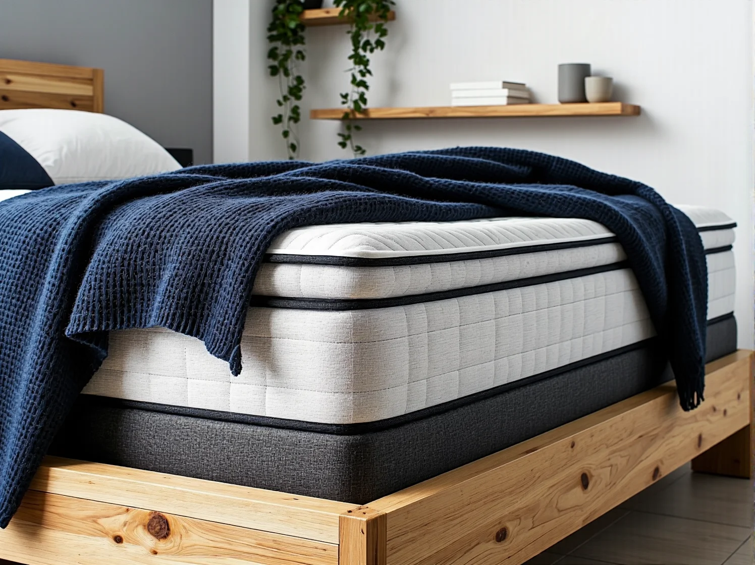 Prawidłowe ułożenie kręgosłupa na materacu z pianki z pamięcią