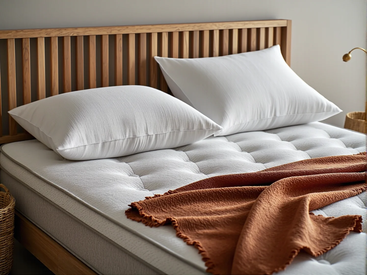 Przekrój materaca termoelastycznego pokazujący warstwy pianki