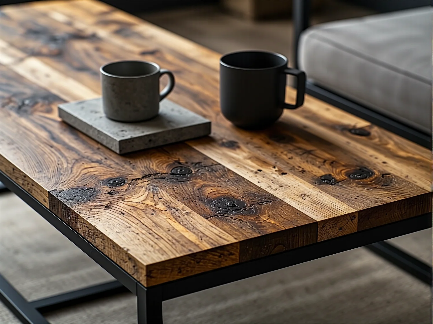 Smart design w meblach industrialnych ułatwiający organizację mieszkań.